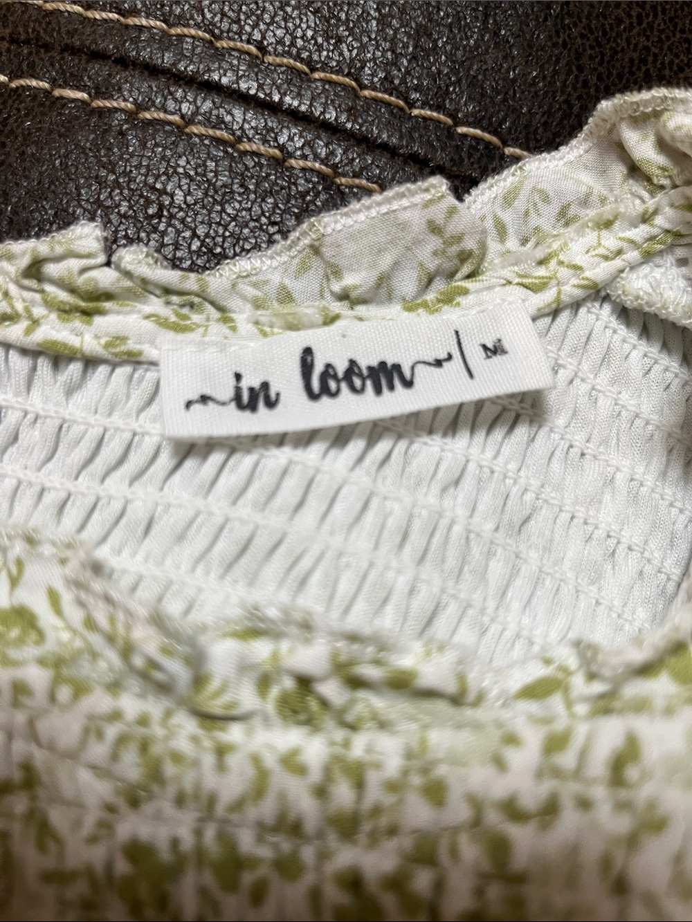 In Bloom Light Sage Floral Smocked Lined Maxi Dress Cottagecore Prairie Ditsy - Picture 8 of 10